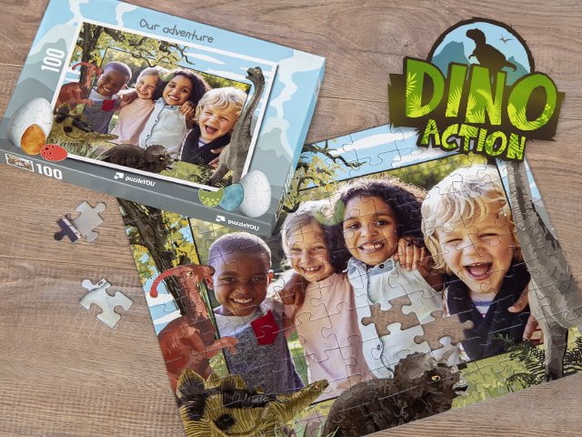Dinosaurusaiheinen lasten palapeli